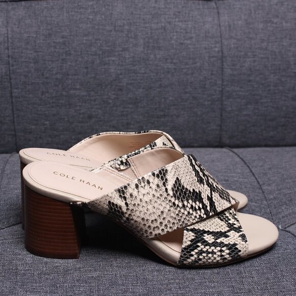 NWOT COLE HAAN Dakota Snakeskin Sandals Size 5.5 - Picture 6 of 7